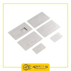 MECHANIC 4D GROOVED STEEL STENCIL WITH LEAKPROOF-0-شابلون برد آیفون مکانیک مدل MECHANIC 4D-11PRO مجموعه 6 عددی