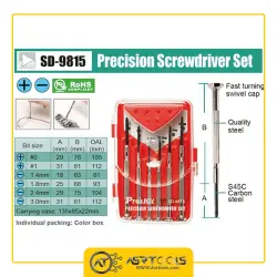 PROSKIT SD-9815 PRECISION SCREWDRIVER SET-0-ست پیچ گوشتی ساعتی پروسکیت مدل Proskit SD-9815 مجموعه 6 عددی