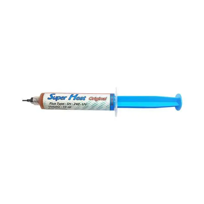 SUPER HEAT ORIGINAL FLUX TYPE SH-240-UV-0-خمیر فلاکس سرنگی مدل Super Heat SH-240-UV حجم 10 میلی لیتر SUPER HEAT ORIGINAL FLUX TYPE SH-240-UV-0-خمیر فلاکس سرنگی مدل Super Heat SH-240-UV حجم 10 میلی لیتر