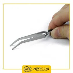 Tweezers Clip Pick-up Nail Art Multi-Functions Nail Pincher Tweezers Tool SALON-0-انبر پنس معکوس سرکج مدل SALON سایز 145 میلی متر