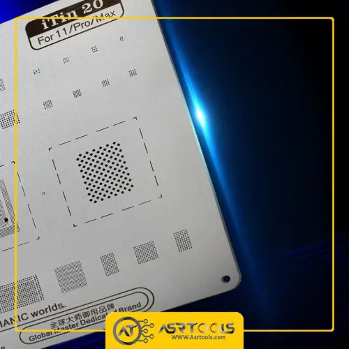 mechanic-itini 20-groove-planting-tin-steel-stencil-0-شابلون آی سی آیفون مکانیک مدل MECHANIC iTin 20 مناسب مدل های iPhone 11, 11 ProPro Max