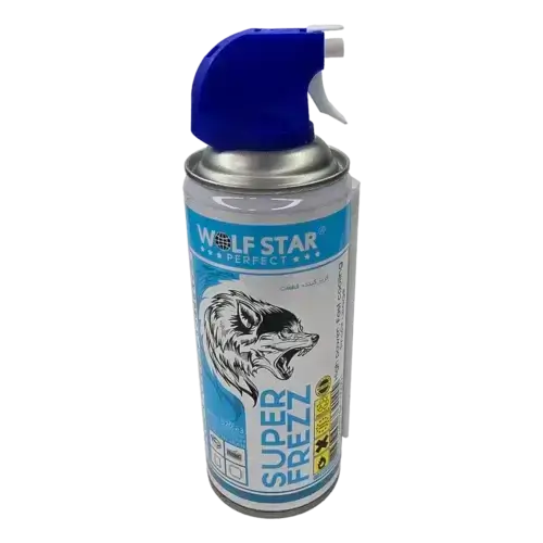 اسپری فریز ولف استار مدل WOLF STAR SUPER FREZZ حجم 400 میلی لیتر با بسته بندی جدید (همراه با مه پاش سرخود)