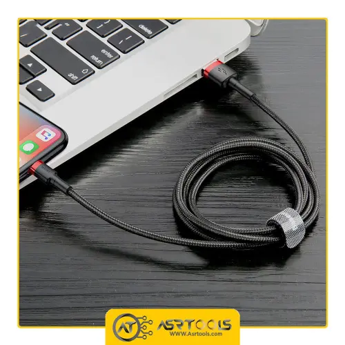 کابل تبدیل USB به لایتنینگ باسئوس مدل Baseus CALKLF-C19 Cafule طول 2 متر asrtools