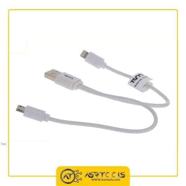 کابل تبدیل USB به microUSB و لایتنینگ تسکو مدل TSCO TC-A28 طول 0.2 متر ASRTOOLS