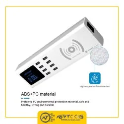 SUNSHINE SS-309WD SMART CHARGER WITH WIRELESS CHARGER-0-شارژر هوشمند رومیزی و تستر شارژر سانشاین مدل SUNSHINE SS-309WD