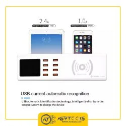 SUNSHINE SS-309WD SMART CHARGER WITH WIRELESS CHARGER-0-شارژر هوشمند رومیزی و تستر شارژر سانشاین مدل SUNSHINE SS-309WD