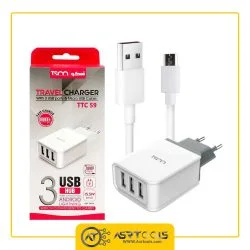شارژر دیواری تسکو مدل TTC 59 به همراه کابل تبدیل TSCO microUSB ASRTOOLS