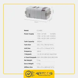 codyson-cd-4831-ultrasonic-cleaner-0-حمام آلتراسونیک کودیسون مدل CODYSON CD-4831 حجم 3000 میلی لیتر