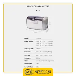 codyson cd-4860 ultrasonic cleaner-0-حمام آلتراسونیک کودیسون مدل CODYSON CD-4860 حجم 6000 میلی لیتر