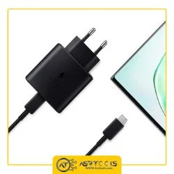 شارژر دیواری سامسونگ مدل Samsung EP-TA845 به همراه کابل تبدیل USB-C asrtools