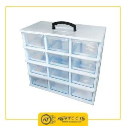 toolbox-12-drawers-ghanad-plast-c04-0-جعبه ابزار 12 کشو قناد پلاست مدل C04