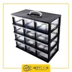 toolbox-12-drawers-ghanad-plast-c04-0-جعبه ابزار 12 کشو قناد پلاست مدل C04