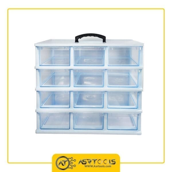 toolbox-12-drawers-ghanad-plast-c04-0-جعبه ابزار 12 کشو قناد پلاست مدل C04