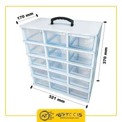 toolbox-15-drawers-ghanad-plast-C05-0-جعبه ابزار 15 کشو قناد پلاست مدل C05
