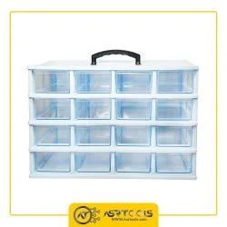 toolbox-16-drawers-ghanad-plast-b04-0-جعبه ابزار 16 کشو قناد پلاست مدل B04