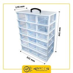 toolbox-18-drawers-ghanad-plast-c06-2-جعبه ابزار 18 کشو قناد پلاست مدل C06
