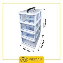 جعبه ابزار 4 کشو قناد پلاست مدل H04 - تصویر 4