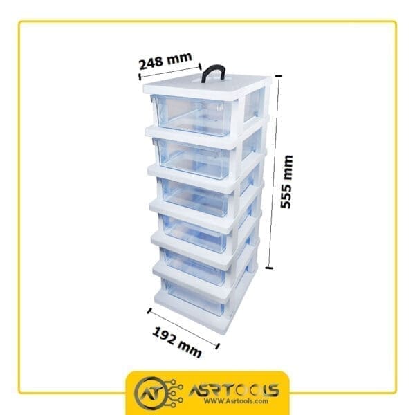 toolbox-6-drawers-ghanad-plast-e06-0-جعبه ابزار 6 کشو قناد پلاست مدل E06