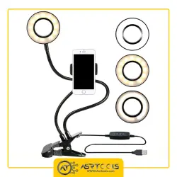رینگ لایت و پایه نگهدارنده گوشی موبایل مدل professional live stream ring light-0