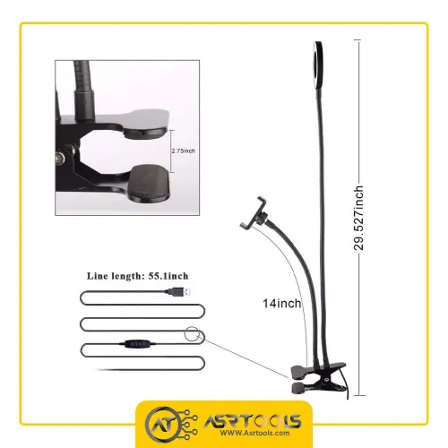 رینگ لایت و پایه نگهدارنده گوشی موبایل مدل professional live stream ring light-0