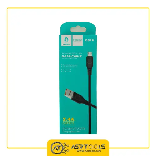 کابل تبدیل USB به microUSB دن‌من مدل DENMEN D01V طول ۱ متر asrtools
