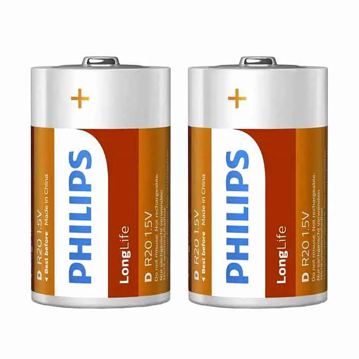 باتری D فیلیپس مدل PHILIPS R20L2F/97 بسته 2 عددی ASRTOOLS باتری D فیلیپس مدل PHILIPS R20L2F/97 بسته 2 عددی ASRTOOLS