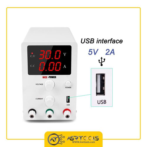 Nice Power R-SPS3010 30V 10A Variable LED Display Digital Adjustable Switching DC Regulated Lab Power Supply 5V USB Interface-0-منبع تغذیه نایس پاور مدل NICE POWER R-SPS3010