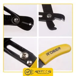 RDEER Single Hole Wire Stripper 5''125mm 65# Mn Steel Wire Stripper Crimping Tool Durable Hand Tools-0-سیم لخت کن آردیر مدل RDEER RT-125F