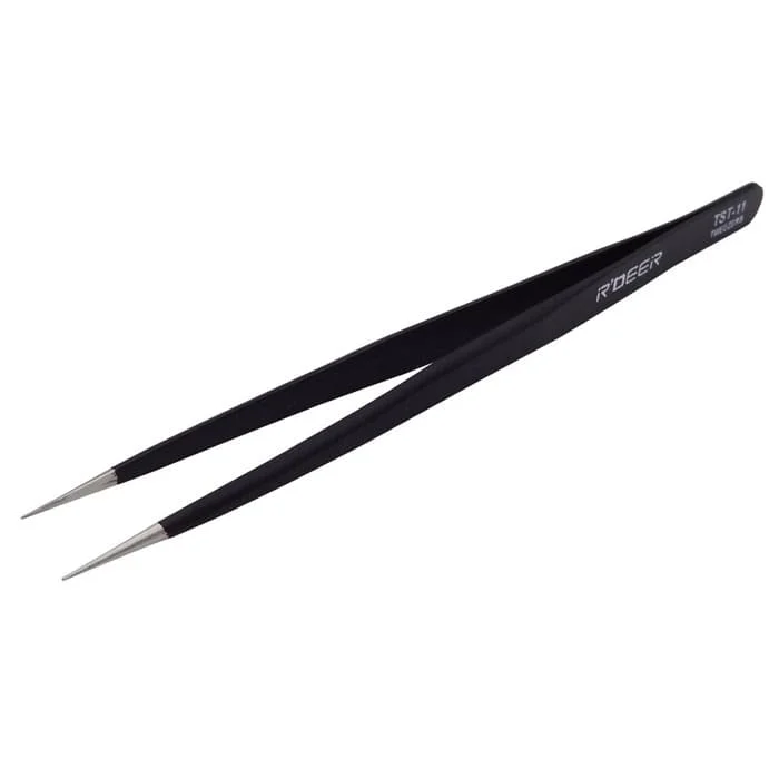 RDEER TST-11 tweezers tools انبر پنس سر صاف آردیر مدل RDEER TST-11 سایز 140 میلی متر1 انبر پنس سر صاف آردیر مدل RDEER TST-11 سایز 140 میلی متر