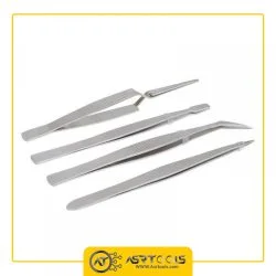 R'Deer 4Pcs Stainless Steel Tweezer Set-0-ست پنس آردیر مدل RDEER RST-1104 مجموعه 4 عددی