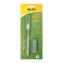 RELIFE RL-101E PEN KNIFE SET-0-کاتر قلمی ریلایف مدل RELIFE RL-101E همراه با 6 عدد تیغ یدک