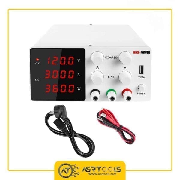 SPS-W1203 NICE-POWER Portable Stabilized China Factory Regulated Variable 120V 3A Digital DC Power Supply Repair Mobile Phone-0-منبع تغذیه نایس پاور مدل NICE POWER SPS-W1203