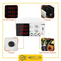 SPS-W1203 NICE-POWER Portable Stabilized China Factory Regulated Variable 120V 3A Digital DC Power Supply Repair Mobile Phone-0-منبع تغذیه نایس پاور مدل NICE POWER SPS-W1203