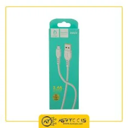 کابل تبدیل USB به microUSB دن‌من مدل DENMEN D06V طول ۱ متر asrtools