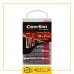 باتری قلمی و نیم قلمی کملیون مدل Camelion Plus Alkaline بسته 12 عددی asrtools