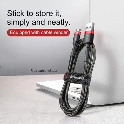 کابل تبدیل USB به Baseus microUSB باسئوس مدل Cafule طول 3 متر ASRTOOLS