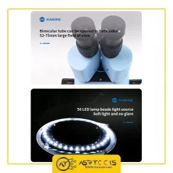 SUNSHINE SZM45T-B1 HD trinocular stereo microscope 7-45 times continuous zoom mobile phone repair motherboard welding zoom-3-لوپ سه چشم سانشاین مدل SUNSHINE SZM45T-B1