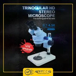 SUNSHINE SZM45T-B1 HD trinocular stereo microscope 7-45 times continuous zoom mobile phone repair motherboard welding zoom-3-لوپ سه چشم سانشاین مدل SUNSHINE SZM45T-B1