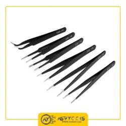 anti static tweezers six piece sets ESD-6-0-مجموعه 6 عددی پنس آنتی استاتیک مدل ESD-6
