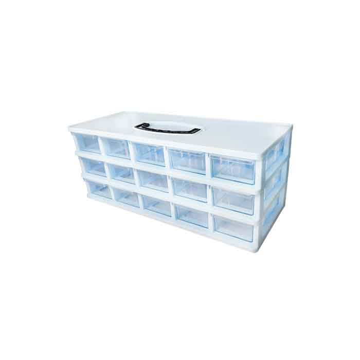 toolbox-15-drawers-ghanad-plast-a03-0-جعبه ابزار 15 کشو قناد پلاست مدل A03