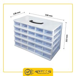 toolbox-25-drawers-ghanad-plast-a05-0-جعبه ابزار 25 کشو قناد پلاست مدل A05