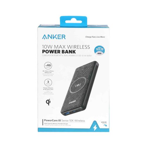 شارژر همراه انکر مدل ANKER A1617 PowerCore III Sense Wireless با ظرفیت 10000 میلی آمپر