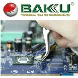 BK 7-Sa SR, Advanced Non-magnetic Stainless Anti-frictional Curved Tips Tweezer,Ultra Rigidity,Ultra Fine Point baku-0-انبر پنس سر کج باکو مدل BAKKU 7-SA SR سایز 120 میلی متر