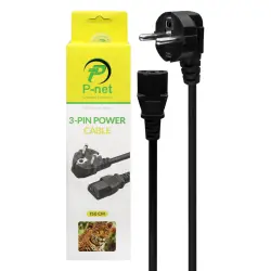 کابل برق سه پین منبع تغذیه کامپیوتر ای پی نت مدل P-net Gold طول 1.5 متر asrtools