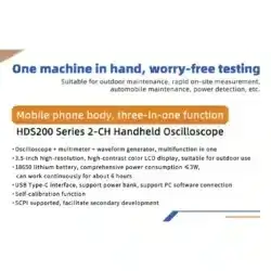 اسیلوسکوپ دیجیتالی اوون مدل OWON HDS272S عصرتولز