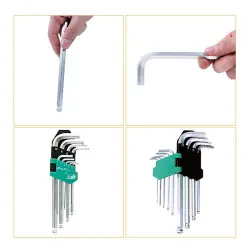 PROSKIT NW-229B 9PCS BALL POINT ARM HEX KEY SET-0-آچار آلن سر گرد پروسکیت مدل Proskit HW-299B مجموعه 9 عددی