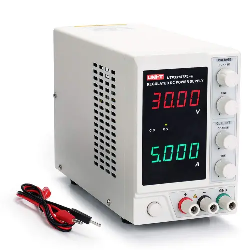 UNI-T 30V 5A Linear Power Supply, UTP3315TFL-II Regulated Bench Power Supply, 4 Digital LED with Alligator Leads-0-منبع تغذیه یونی تی مدل UNI-T UTP3315TFL-II