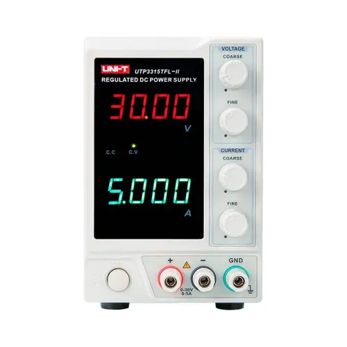 UNI-T 30V 5A Linear Power Supply, UTP3315TFL-II Regulated Bench Power Supply, 4 Digital LED with Alligator Leads-0-منبع تغذیه یونی تی مدل UNI-T UTP3315TFL-II