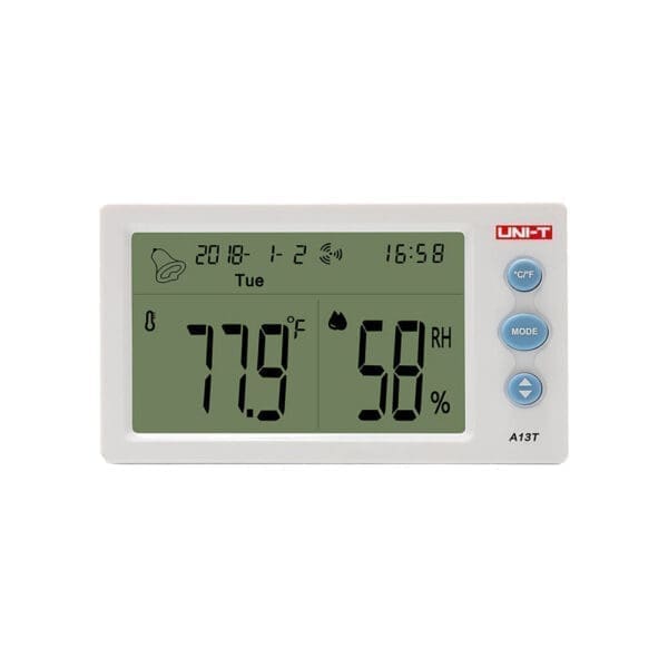 UNI-T A13T humidity & temperature meter-0-دماسنج، رطوبت سنج و ساعت یونی تی مدل UNI-T A13T