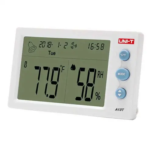 UNI-T A13T humidity & temperature meter-0-دماسنج، رطوبت سنج و ساعت یونی تی مدل UNI-T A13T